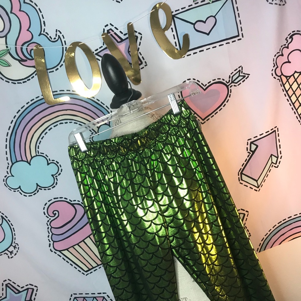 Sparkly Green Mermaid Leggings!